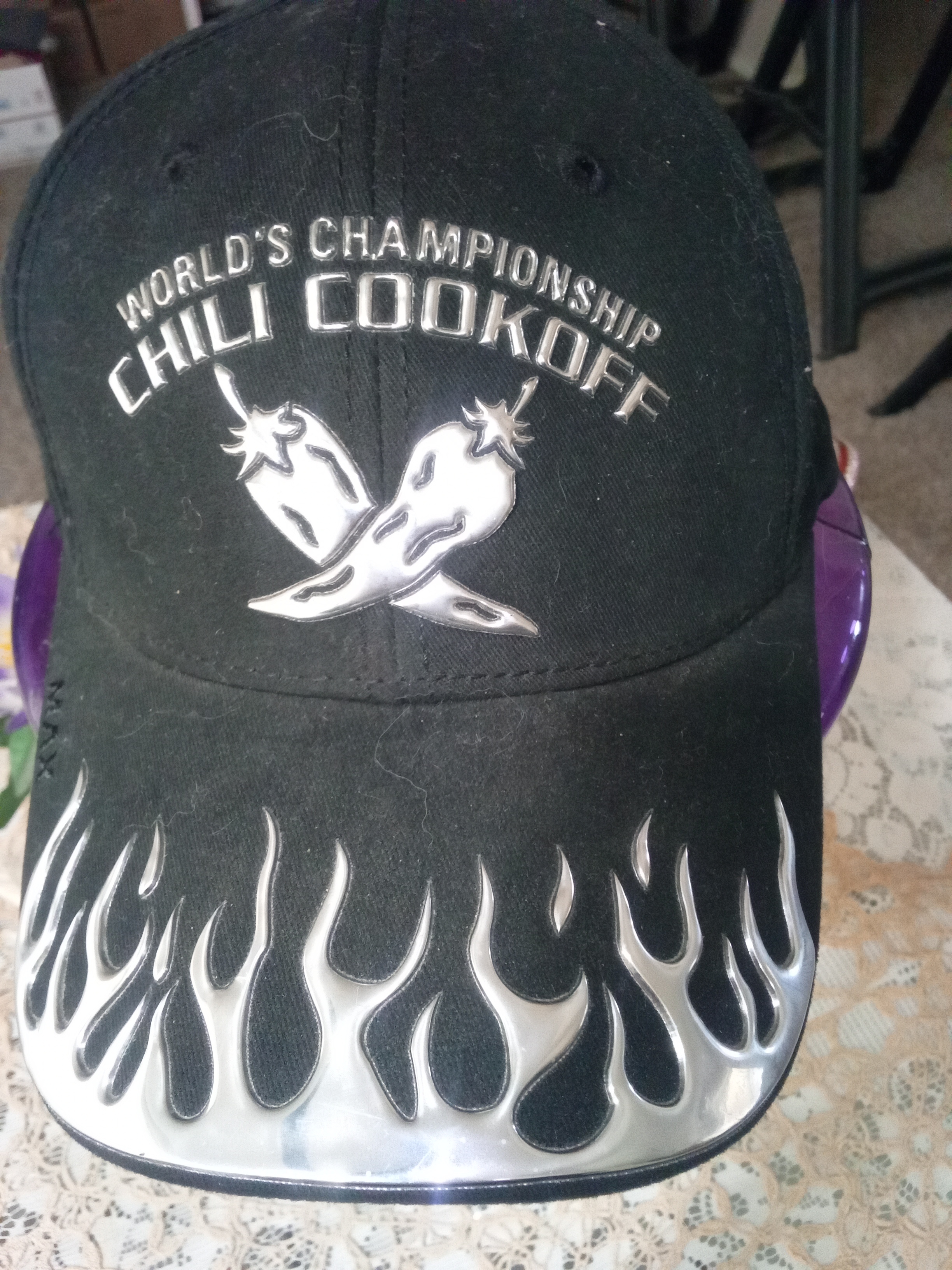 Worlds Championship Chili Cookoff Black Flame Baseball Cap